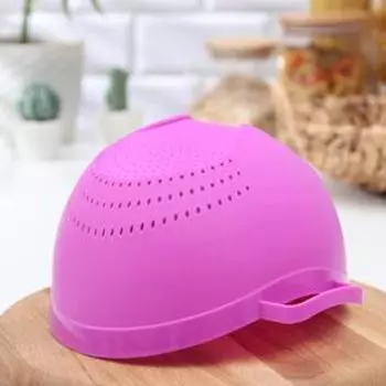 Дуршлаг кухонный Доляна «Сердце», d=20 см, с ручками, МИКС