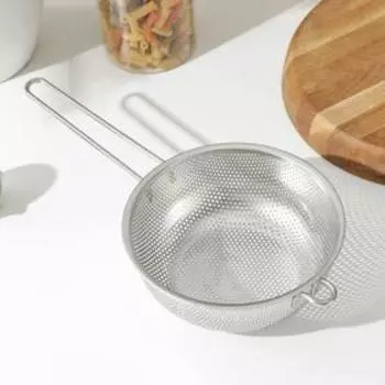 Дуршлаг Доляна «Марко», d=19 см, 37.519.57 см, длинная ручка, нержавеющая сталь, хромированный