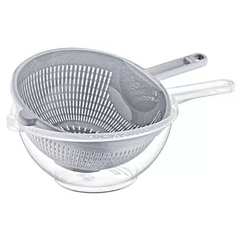 Дуршлаг-миска HobbyLife, с длинной ручкой и подвесом, круглый