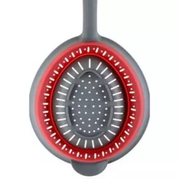 Дуршлаг Oursson, d=20 см, складной, цвет серо-оранжевый