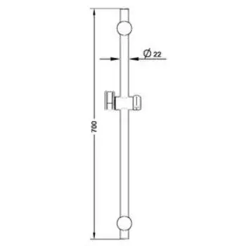 Душевая cтойка ESKO SR725, цвет хром