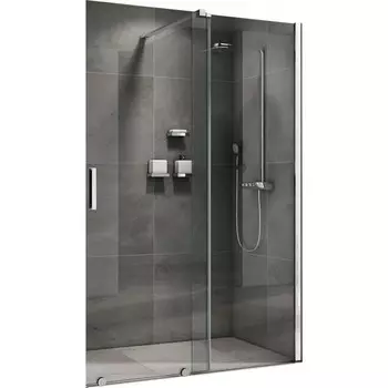 Душевая дверь ABBER Komfort AG90120, 120х200 см, прозрачная, раздвижная, профиль хром