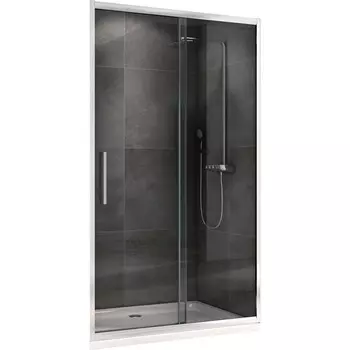 Душевая дверь ABBER Schwarzer Diamant AG30100H, 100х195 см, прозрачная, раздвижная