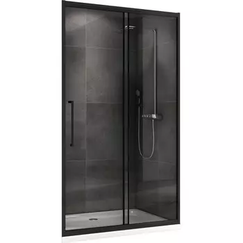 Душевая дверь ABBER Schwarzer Diamant AG30140BH, 140х195 см, прозрачная, раздвижная