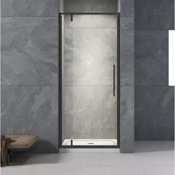 Душевая дверь Veconi Vianno VN33B-90-01-C7, 9001950 мм, прозрачная, распашная, черный