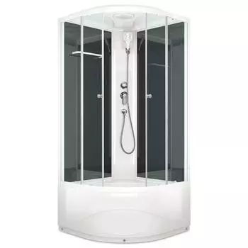 Душ.кабина Domani-Spa Delight Slim 99 high, черные стенки, 9090218 см, прозрачная