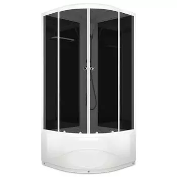 Душевая кабина DOMANI-Spa Delight 99, поддон 45 см, черные стенки, 9090 см, тонированная