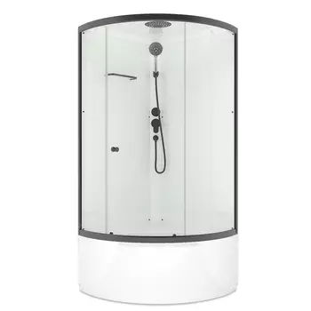 Душевая кабина Domani-Spa Simple 99 high, поддон 45 см, белые стенки, 9090 см