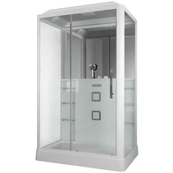 Душевая кабина GROSSMAN GR128R, 90x135x225 см, низкий поддон 15 см, стекло прозрачное