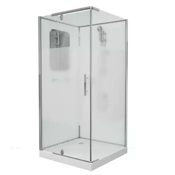 Душевая кабина GROSSMAN GR170QL, 100х100х205 см, поддон 15 см, левая, стекло прозрачное