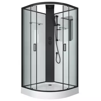 Душевая кабина GROSSMAN GR250, 100х100х217 см, высота поддона 15 см, стекло прозрачное