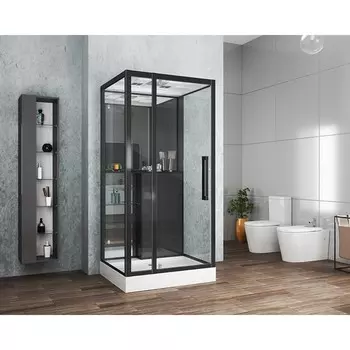 Душевая кабина GROSSMAN GR266, 90x100x215 см, низкий поддон 15 см, стекло прозрачное