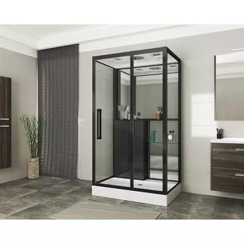 Душевая кабина GROSSMAN GR267, 80x120x215 см, низкий поддон 15 см, стекло прозрачное
