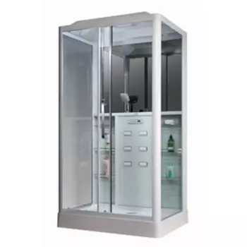 Душевая кабина Loranto CS 127 L, 90 x 120 x 215 см, белая, стекло 6 мм, дверь cдвижная, левая