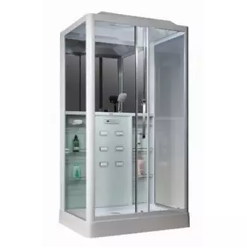 Душевая кабина Loranto CS 127 R, 90 x 120 x 215 см, белая, стекло 6 мм, дверь cдвижная, правая