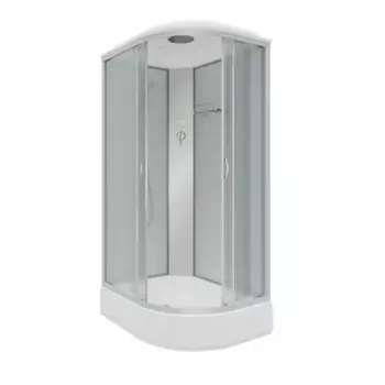 Душевая кабина NG-33094-14L, 100х90х215 см, поддон 26 см, стекло матовое, левая