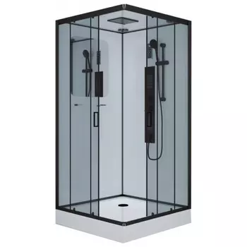 Душевая кабина NG-6901-01GQ BLACK, 90х90х210 см, поддон 16 см, стекло тонированное