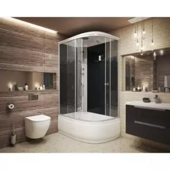 Душевая кабина NG-7510-14L Black, 120х80х215 см, поддон 40 см, стекло мозайка