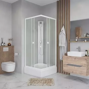 Душевая кабина Niagara Promo P100/26Q/MT/BK, 100х100х200 см, поддон 30 см, без крыши