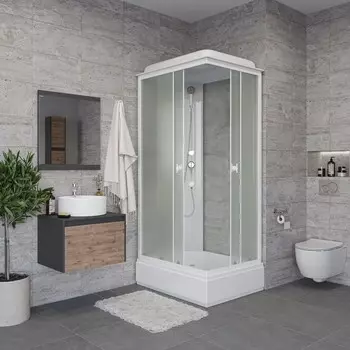 Душевая кабина Niagara Promo P120/90/26Q/MT, 120х90х215 см, поддон 26 см, матовое стекло