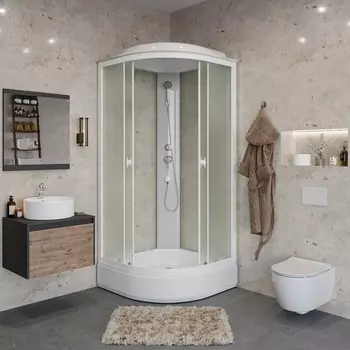 Душевая кабина Niagara Promo P90/26/MT, 90х90х215 см, поддон 26 см, матовое стекло