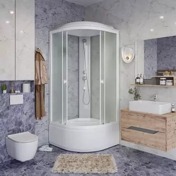 Душевая кабина Niagara Promo P90/40/MT, 90х90х215 см, поддон 40 см, матовое стекло