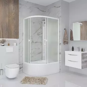 Душевая кабина Niagara Promo P90/80/40R/MT/BK, 90х80х195 см, без крыши, правая