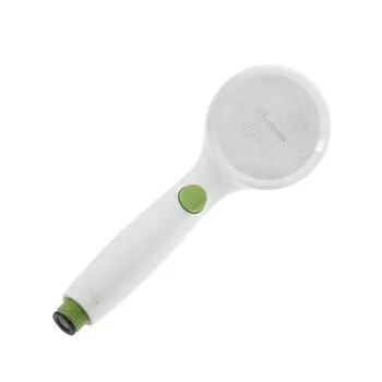 Душевая лейка Accoona G08K, 1 режим, корпус пластик, кнопка старт/стоп, белый/зеленый