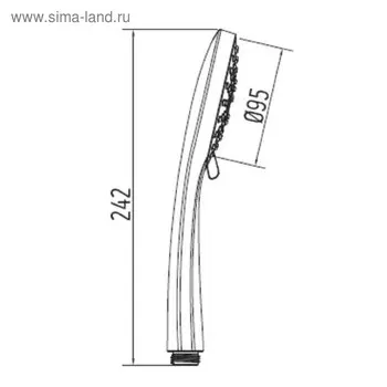 Душевая лейка ESKO SPL953, 3 режима, d=95мм