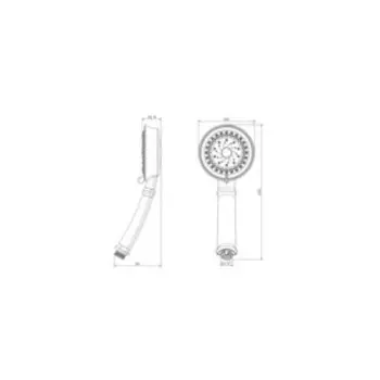 Душевая лейка Lemark LM8118C, ручная, d= 101 мм, 3 функции, хром