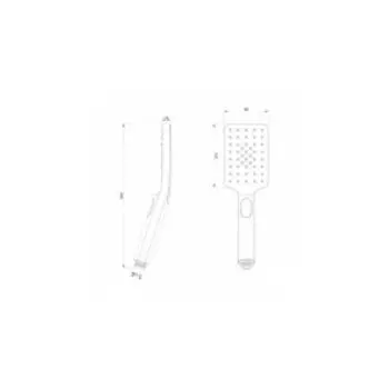 Душевая лейка Lemark LM8123BL, ручная, 90 х 260 мм, круглая, 3 функции, черный