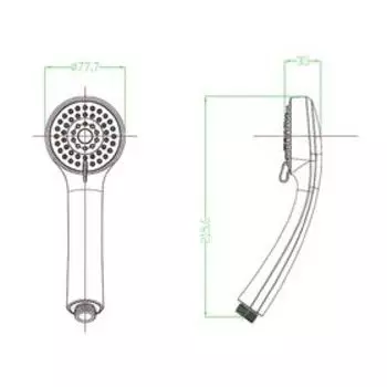 Душевая лейка Milardo, 0403F76M18, 3 режима