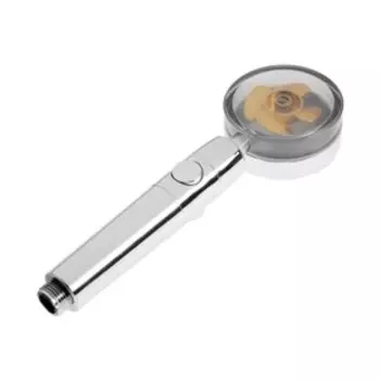 Лейка для душа ZEIN Z2349, с вентилятором, 1 режим, пластик/нержавеющая сталь, жёлтый/хром