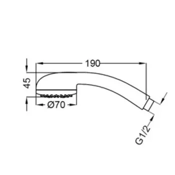 Душевая лейка Zipponi POLO, 1 режим, d = 70 мм, цвет хром