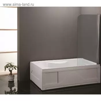 Душевая шторка Loranto CS-702, 120 x 65 см, прозрачное стекло 6 мм