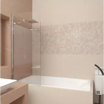 Душевая шторка на ванну Veconi Palau PL-80, 900x1500 мм, прозрачное стекло 6 мм, хром