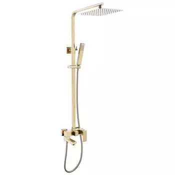 Душевая система ABBER Daheim AF8216G, тропический душ, душевой набор, цвет золотой