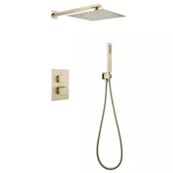 Душевая система ABBER Daheim AF8251G, встраиваемая, термостат, душевой набор, цвет золотой 1055235