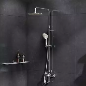 Душевая система AM.PM FF0780910, тропический душ, ручная лейка, смеситель, хром