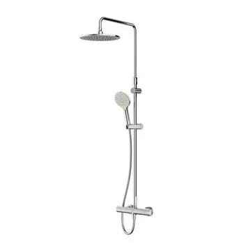 Душевая система AM.PM Like F0780464, тропический душ, с термостатом хром
