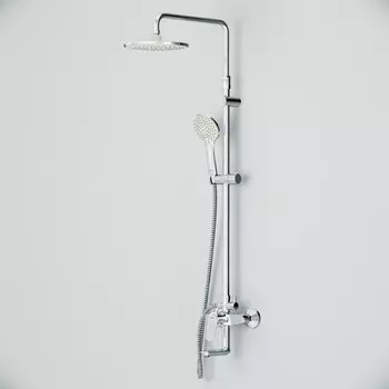 Душевая система AM.PM Sunny F0785C900, стойка, тропический душ, лейка 1 режим, хром