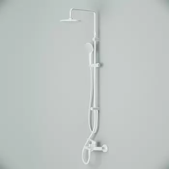 Душевая система AM.PM X-Joy F43885A14, стойка, тропический душ, лейка 1 режим, белый
