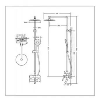 Душевая система BRAVAT Palace F6172217CP-A-RUS, смеситель для ванны, тропический душ, хром