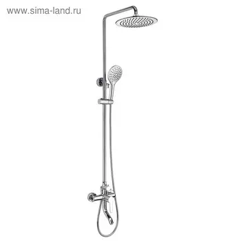 Душевая система BRAVAT Stream F6334368CP-A-RUS, верхний душ круглой формы 200 мм, хром