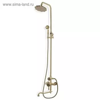 Душевая система Bronze de Luxe 10120DF, излив 25 см, тропический душ, ручная лейка, латунь