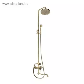 Душевая система Bronze de Luxe 10120DR, излив 25 см, тропический душ, ручная лейка, латунь