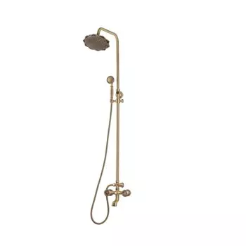 Душевая система Bronze de Luxe ROYAL 10121F, тропический душ, лейка, излив 100 мм, латунь