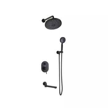 Душевая система Bronze de Luxe SCANDI 14582B, встраиваемая, тропический душ, излив 240 мм