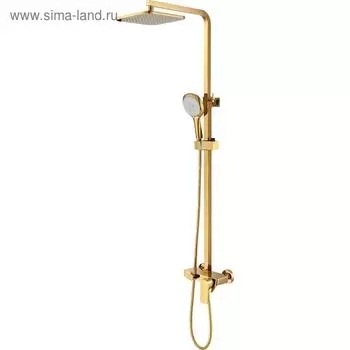 Душевая система D&K Berlin Tourto DA1433703A01, тропический душ, ручная лейка, золото