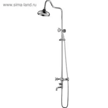 Душевая система D&amp;K Hessen Hercules DA1424741D08, тропический душ, ручная лейка, хром